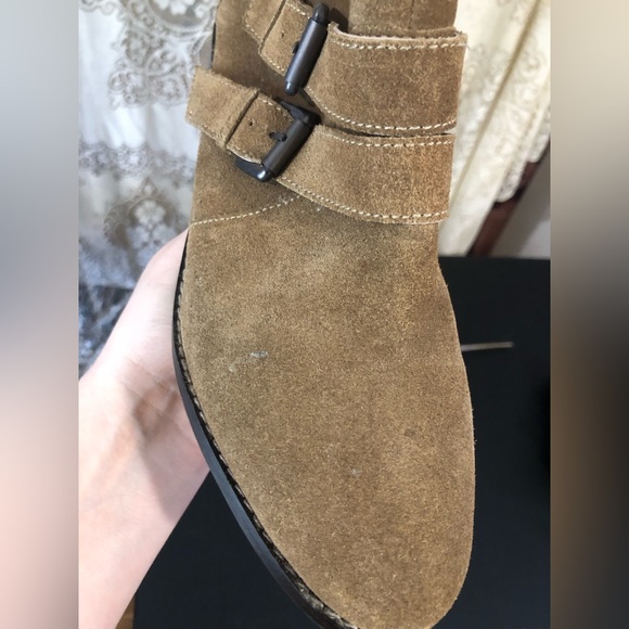 Eight Second Angel Bailey Double Buckle Bootie cowgirl western Boots suede 9.5 - Picture 9 of 9